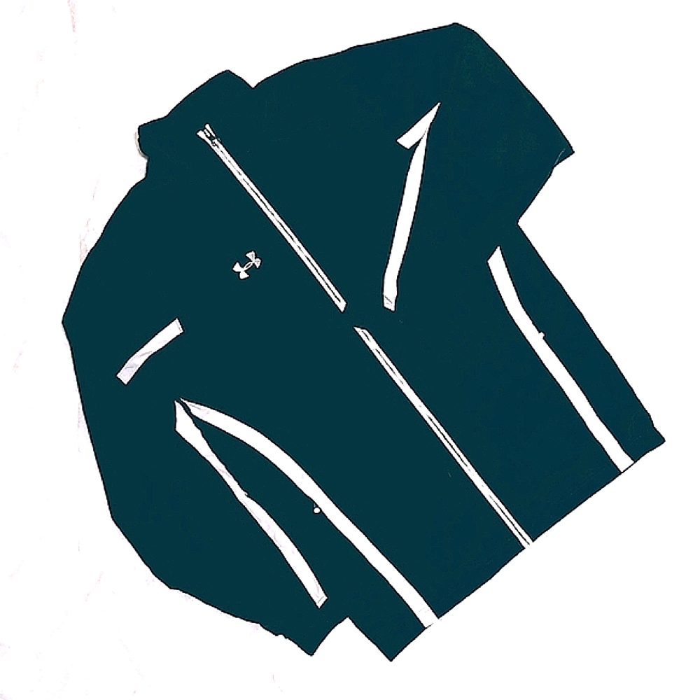 Under Armour Green Windbreaker Sports Rain Jacket Size Small Men's